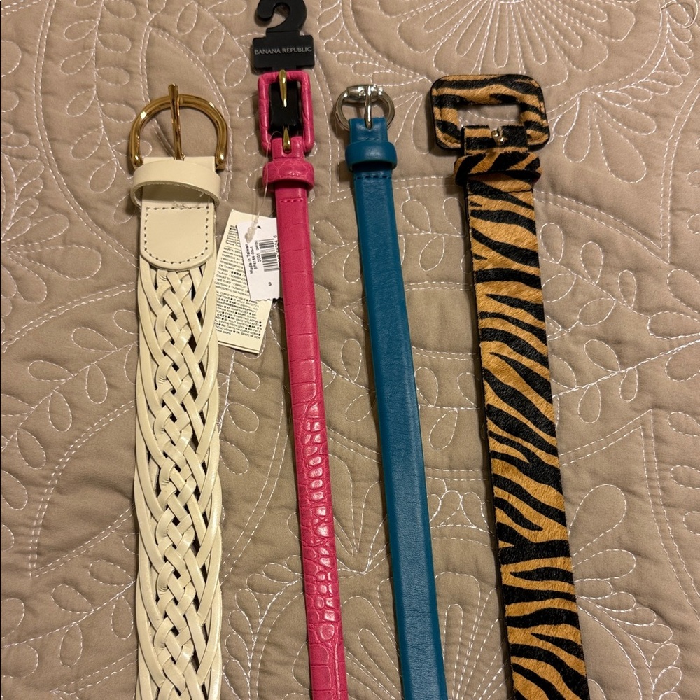Set of Four Stylish Belts